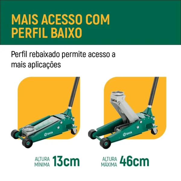 Macaco Jacaré 2,5 Toneladas com Sistema Duplo Cilindro SATA-ST97813SC - Imagem 4