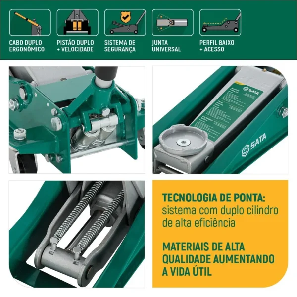 Macaco Jacaré 2,5 Toneladas com Sistema Duplo Cilindro SATA-ST97813SC - Imagem 5